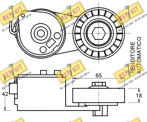 Deflection/Guide Pulley, V-ribbed belt