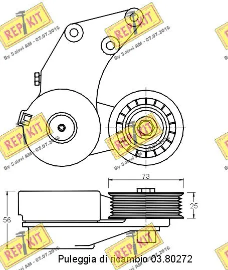 Belt Tensioner, V-ribbed belt