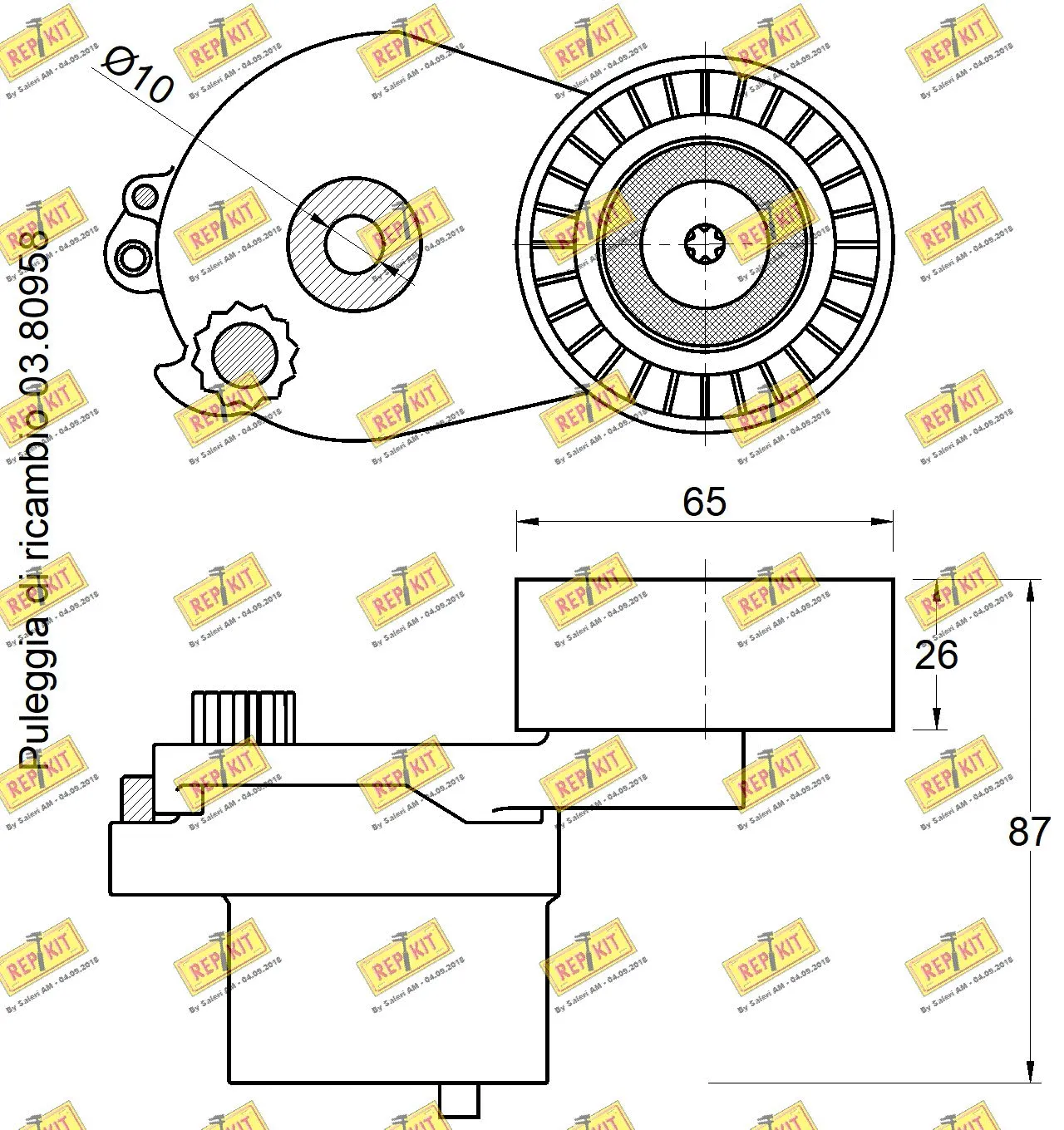 Tensioner Pulley, V-ribbed belt