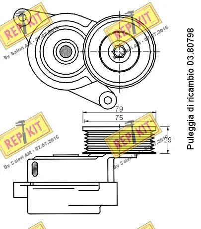 Belt Tensioner, V-ribbed belt