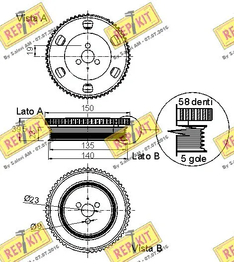 Belt Pulley, crankshaft