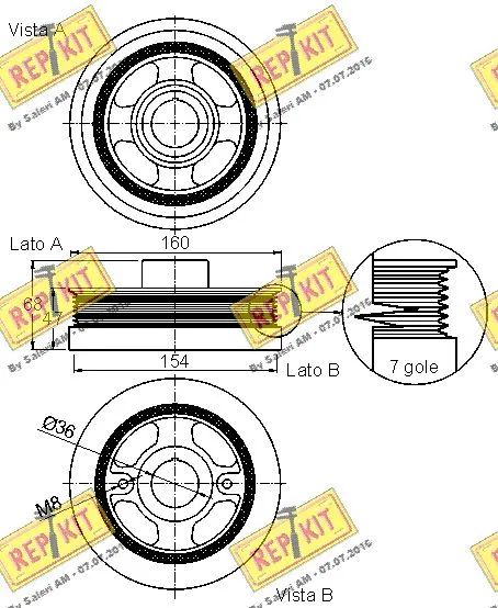 Belt Pulley, crankshaft