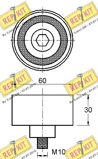 Deflection/Guide Pulley, timing belt