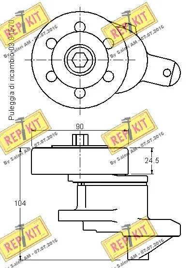 Belt Tensioner, V-ribbed belt