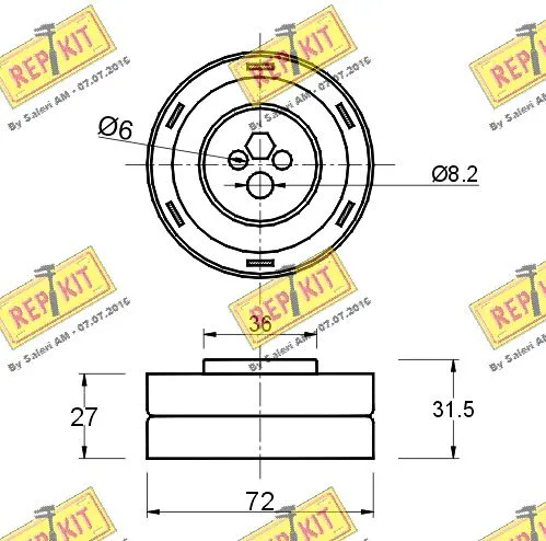 Tensioner Pulley, timing belt