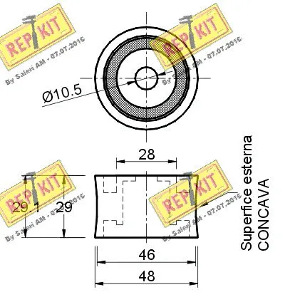 Deflection/Guide Pulley, timing belt