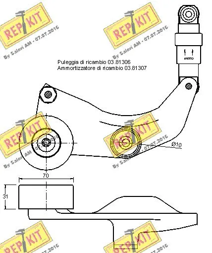 Belt Tensioner, V-ribbed belt