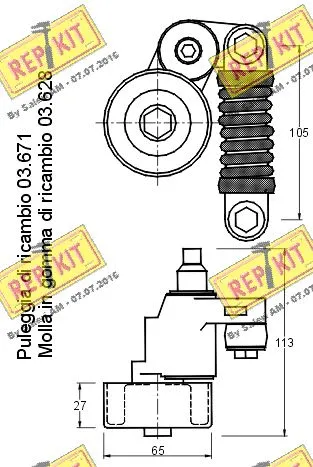 Belt Tensioner, V-ribbed belt