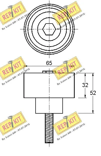 Deflection/Guide Pulley, V-ribbed belt