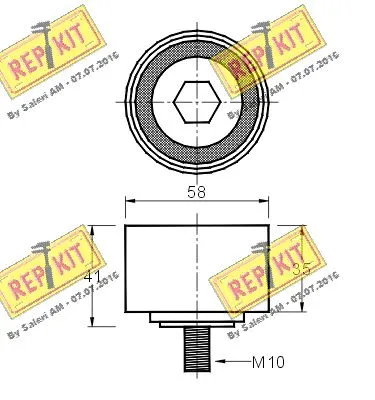 Deflection/Guide Pulley, timing belt
