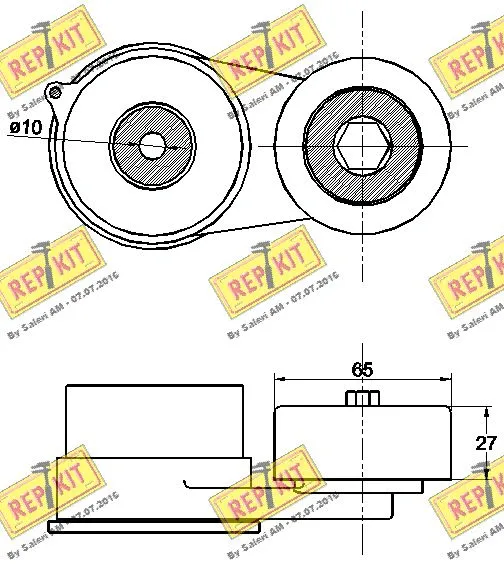 Belt Tensioner, V-ribbed belt