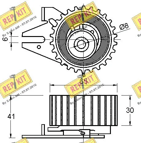 Deflection/Guide Pulley, timing belt