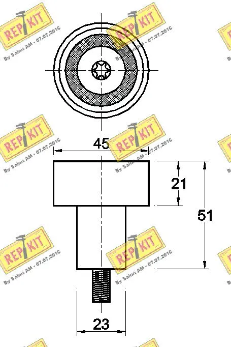 Deflection/Guide Pulley, timing belt