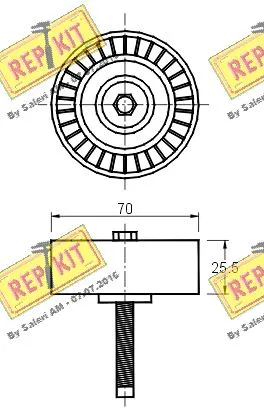 Deflection/Guide Pulley, V-ribbed belt