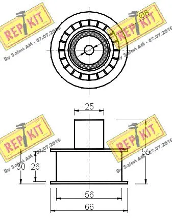 Deflection/Guide Pulley, timing belt