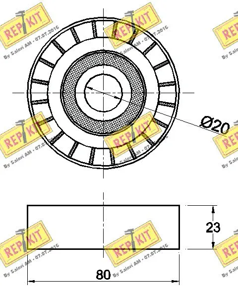 Deflection/Guide Pulley, V-ribbed belt