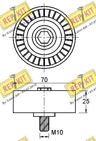 Deflection/Guide Pulley, timing belt