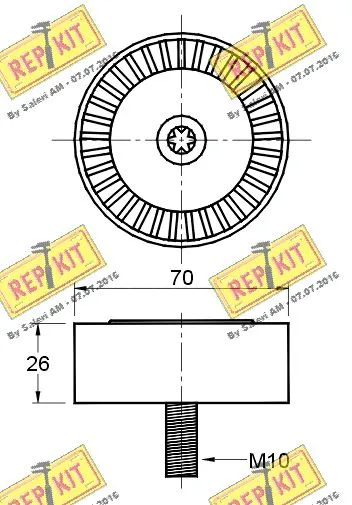 Deflection/Guide Pulley, V-ribbed belt