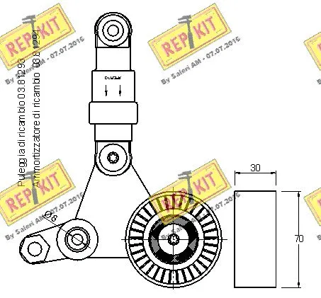 Belt Tensioner, V-ribbed belt