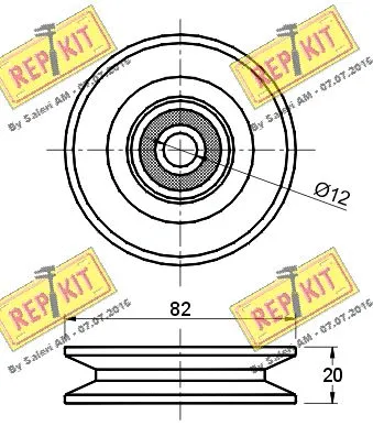 Deflection/Guide Pulley, V-ribbed belt