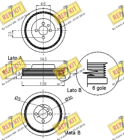 Belt Pulley, crankshaft