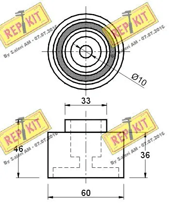 Deflection/Guide Pulley, timing belt