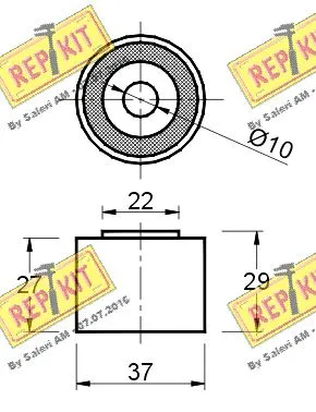 Deflection/Guide Pulley, V-ribbed belt