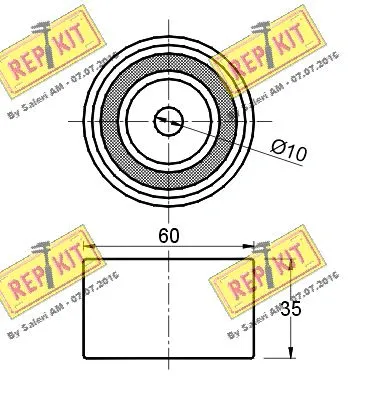 Deflection/Guide Pulley, timing belt