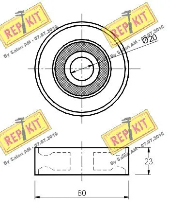 Deflection/Guide Pulley, V-ribbed belt