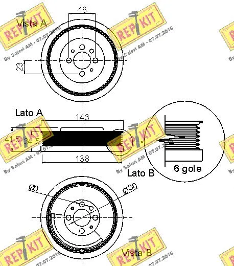 Belt Pulley, crankshaft