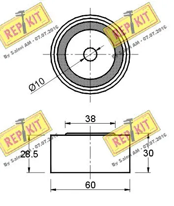 Deflection/Guide Pulley, timing belt