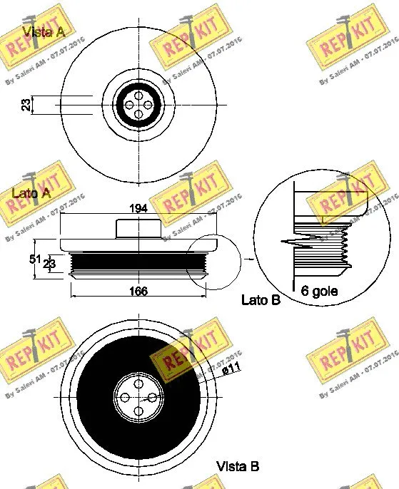Belt Pulley, crankshaft
