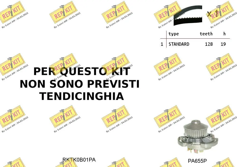 Water Pump & Timing Belt Kit (RKTK0B01PA)