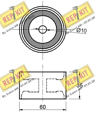 Deflection/Guide Pulley, timing belt