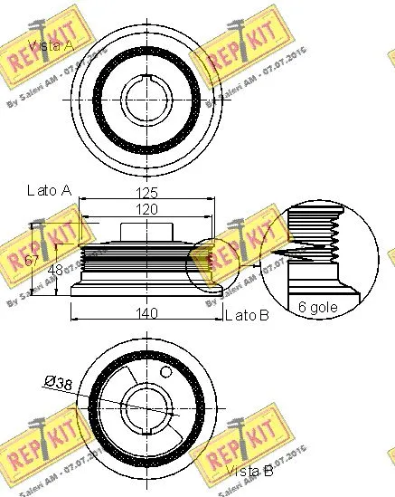 Belt Pulley, crankshaft