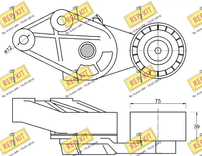 Belt Tensioner, V-ribbed belt