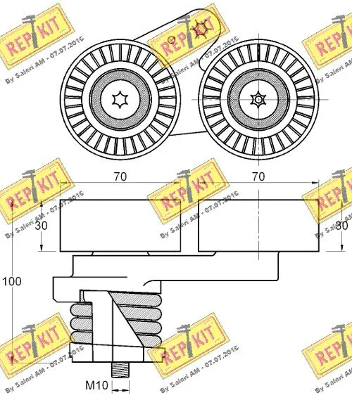 Belt Tensioner, V-ribbed belt