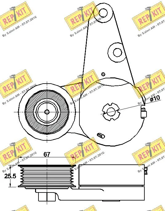 Belt Tensioner, V-ribbed belt