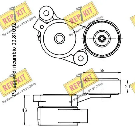 Belt Tensioner, V-ribbed belt