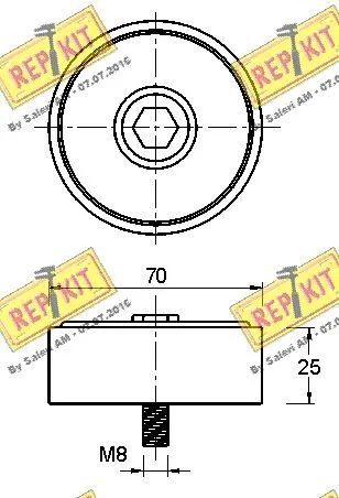 Deflection/Guide Pulley, V-ribbed belt