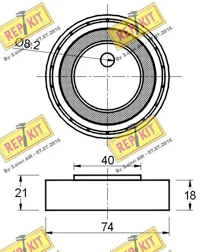 Deflection/Guide Pulley, V-ribbed belt