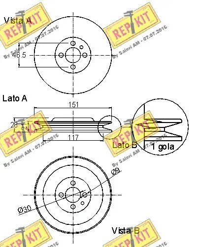 Belt Pulley, crankshaft