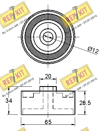 Deflection/Guide Pulley, timing belt