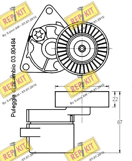 Belt Tensioner, V-ribbed belt