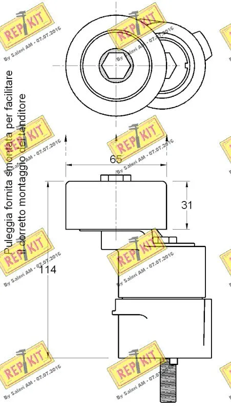 Belt Tensioner, V-ribbed belt