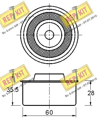 Deflection/Guide Pulley, timing belt