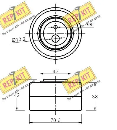 Deflection/Guide Pulley, timing belt