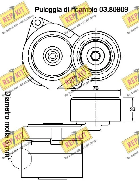 Belt Tensioner, V-ribbed belt