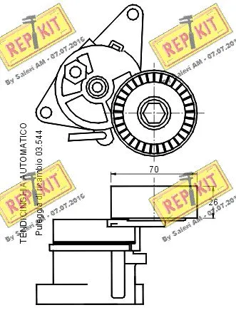 Belt Tensioner, V-ribbed belt