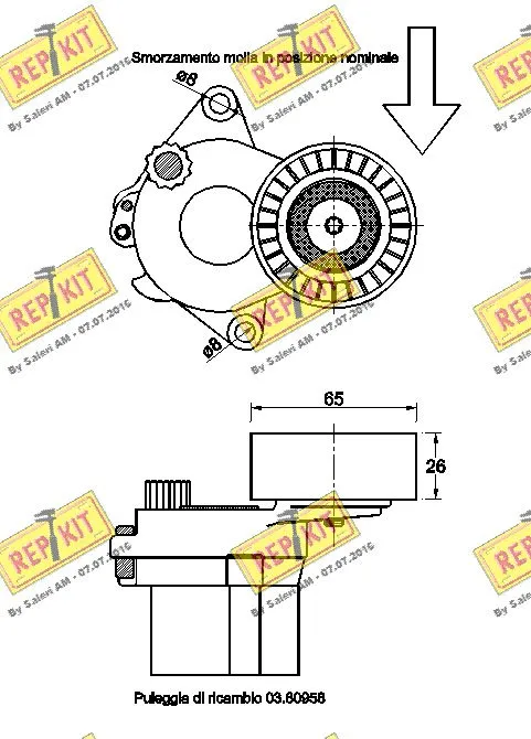 Belt Tensioner, V-ribbed belt